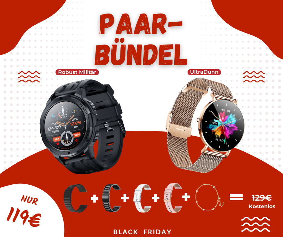 Paar-Bündel Smartwatch