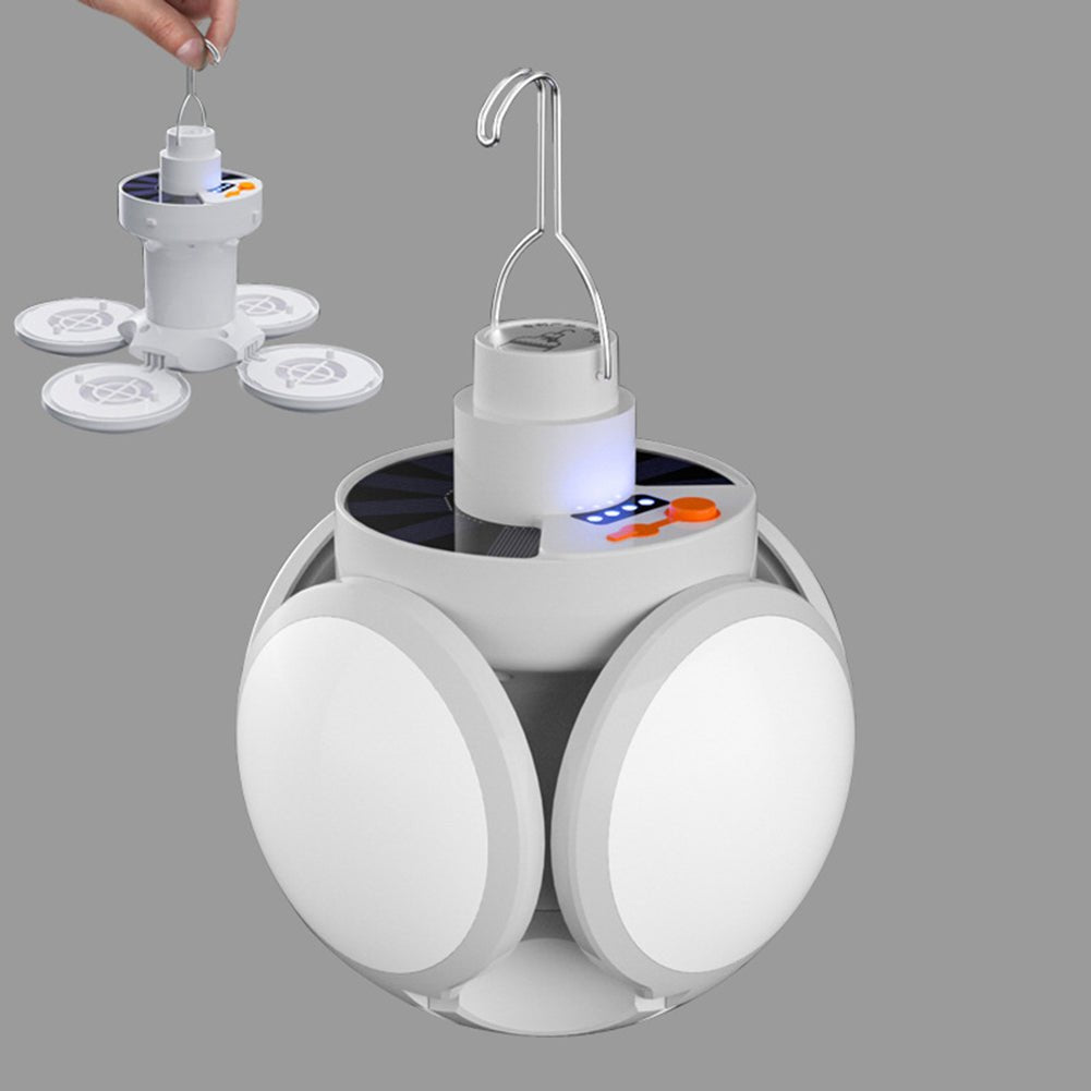 LED Campinglampe Faltbar Mit 4000mAh Powerbank – 3 Lichtmodi, USB-C Aufladbar, Für Garten, Zelt, Notfall