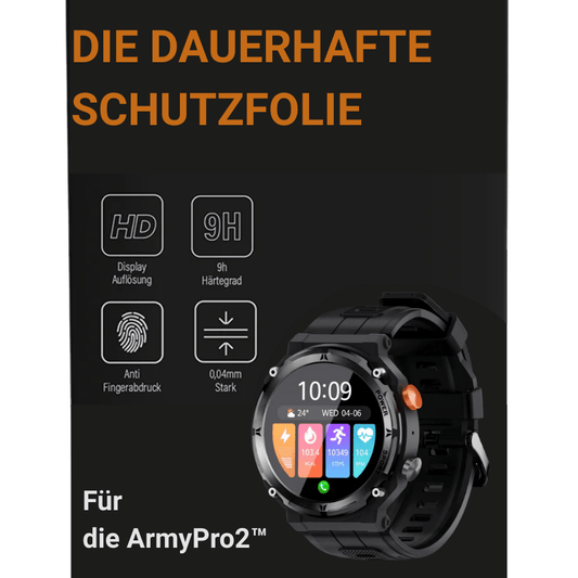 Die dauerhafte Schutzfolie Für die ArmyPro2™ Smartwatch