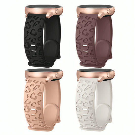 Silikon Armband Leopard graviert / UltraDünn™ Voll-Touchscreen SmartWatch